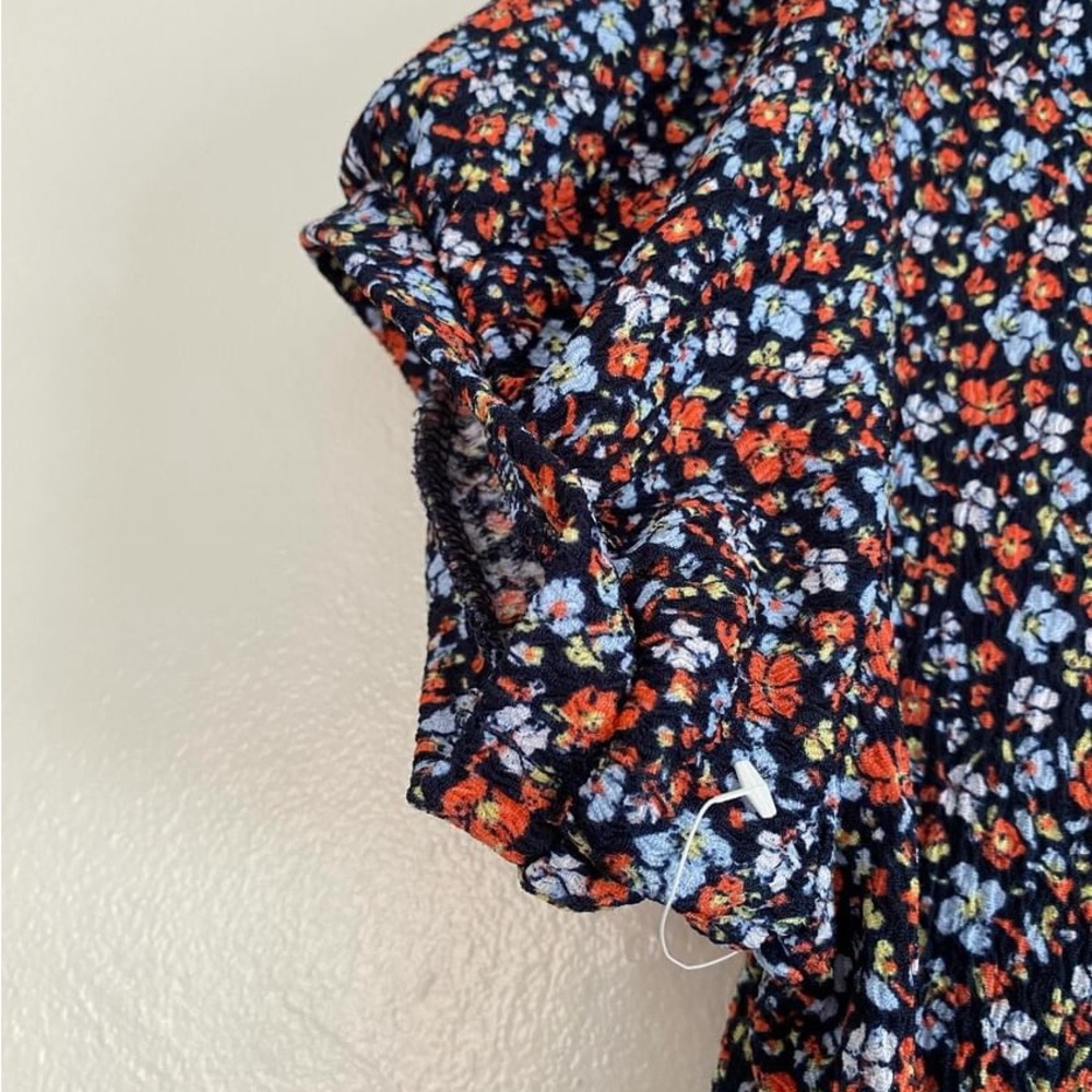 Navy blue floral maxi dress